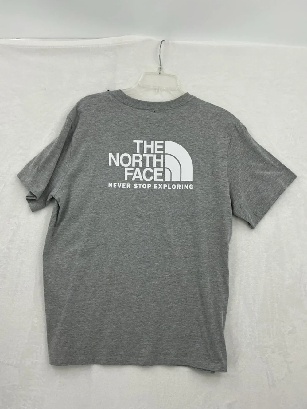 The North Face Men's Short-Sleeve Crew Tee in Gray with White Logo 819